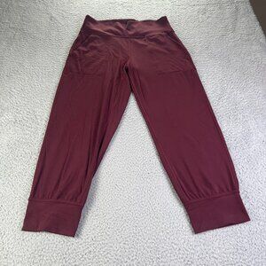 Lululemon Align Jogger Crop 23'' Pants Womens 8 Red Maroon Athletic Yoga Comfy